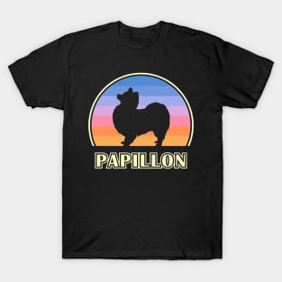 Papillon Vintage Sunset Dog T-Shirt